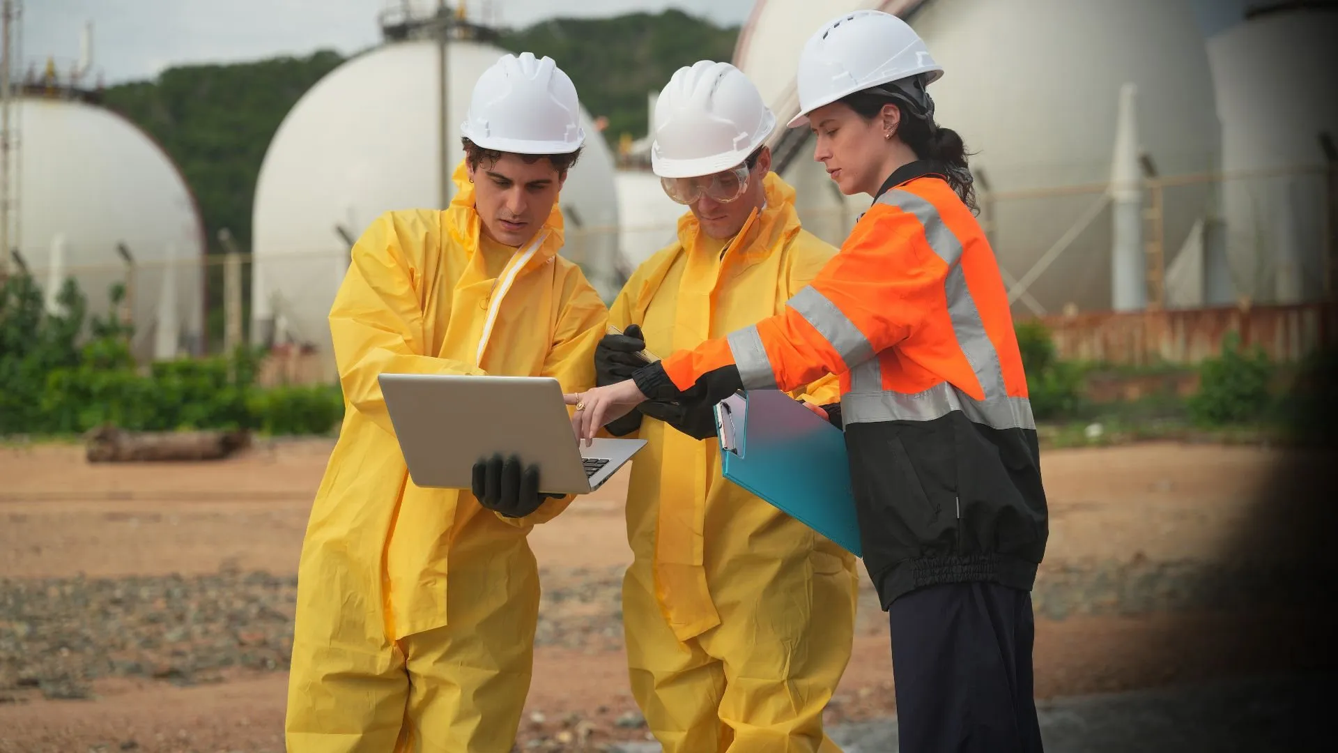 Safety consultants reviewing a site